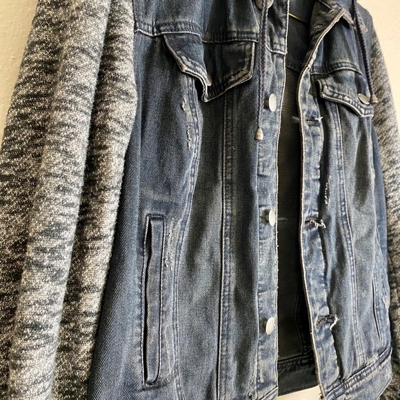Free People Hoodie Jean Sweater Jacket - Picture 5 of 8